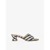 Burberry 45mm Sloane Heeled Sandals In Multi