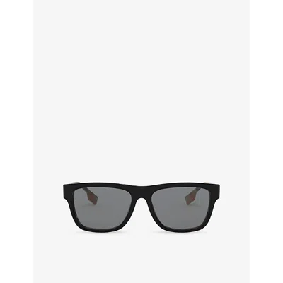 Burberry Be4293 Square-frame Acetate Sunglasses In Black
