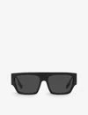 Burberry Womens Black Be4397u Micah Tinted-lens Square-frame Acetate Sunglasses In Black