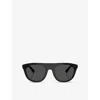 Burberry Womens Be4459u Square-frame Injected Sunglasses Black In Black