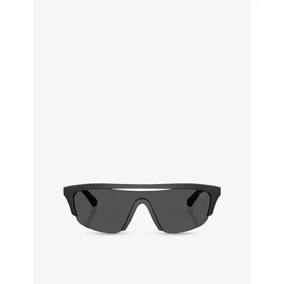 Burberry Be4460u Rectangle-frame Injected Sunglasses In Black