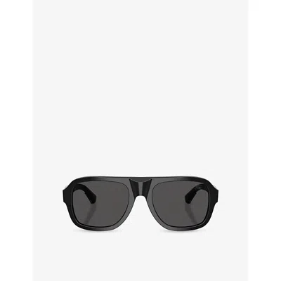 Burberry Be4478 Aviator-frame Acetate Sunglasses In Black
