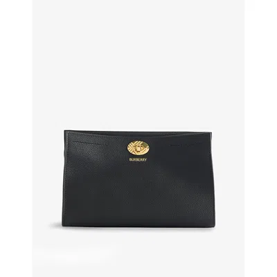 Burberry Womens  Cotswolds Grained Leather Pouch