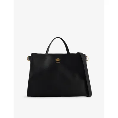 Burberry Womens Black Cotswolds Medium Leather Tote Bag