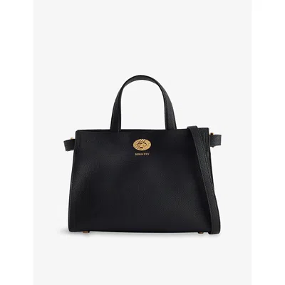 Burberry Womens Black Cotswolds Mini Leather Tote Bag