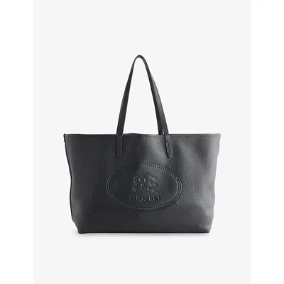 Burberry Womens Black Highlands Medium Leather Tote