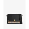 Burberry Womens Black Note Leather Cross-body Bag In Black