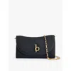 Burberry Womens Black Rocking Horse Chain-strap Calf-leather Wallet In Black