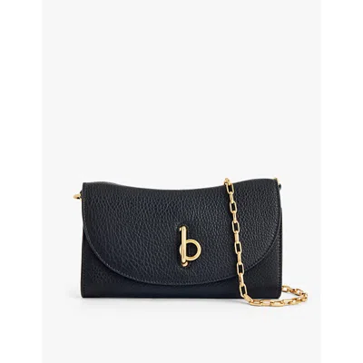 Burberry Womens Black Rocking Horse Chain-strap Calf-leather Wallet