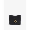 Burberry Rocking Horse Leather Compact Wallet In Black In Black