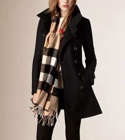 Pre-owned Burberry Womens Black Wool Coat Jacket All Sizes: Xs, S, M, L, Xl, Xxl
