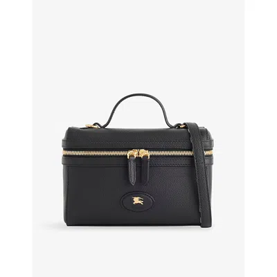 Burberry Womens Black/black Calico Vanity Case Leather Cross-body Bag