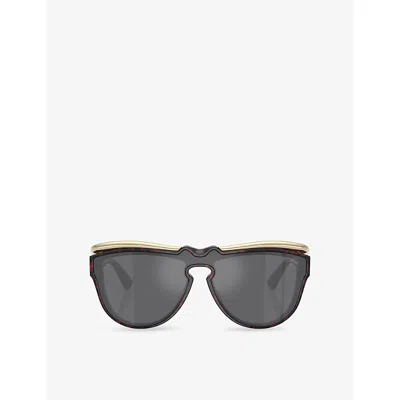 Burberry Womens Brown Be3162u Pilot-frame Metal Sunglasses