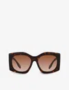 Burberry Womens Brown Be4388u Madeline Square-frame Acetate Sunglasses In Brown