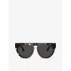 Burberry Womens Brown Be4416u Irregular-frame Acetate Sunglasses In Brown