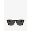 Burberry Womens Brown Be4426 Square-frame Tortoiseshell Acetate Sunglasses In Brown