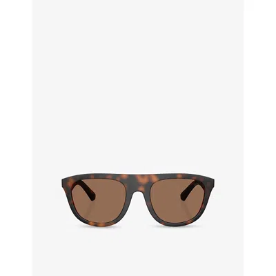 Burberry Womens Be4459u Square-frame Injected Sunglasses Brown