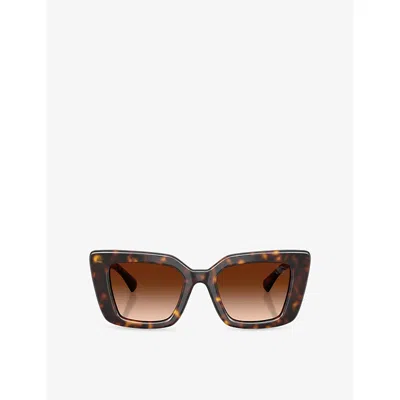 Burberry Womens Brown Be4476 Cat-eye Acetate Sunglasses