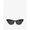 Burberry Dark Grey Cat Eye Ladies Sunglasses Be4421u 411287 51 In Black