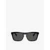 Burberry Womens Be4434 Square-frame Acetate Sunglasses Black In Black