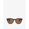 Burberry Womens Brown Be4439 Round-frame Tortoiseshell Acetate Sunglasses In Brown
