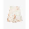 Burberry Watercolor Check-print Silk Scarf In Shell