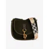 Burberry Womens Weald Clip Messenger Small Suede Cross Body Bag