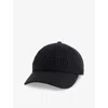 Burberry Womens  Logo-embroidered Cotton Cap In Black