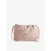 Burberry Reversible Pouch In Pink Nylon With Check Pattern