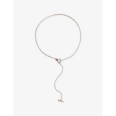 Burberry Womens  Shield Gold-plated Brass Chain Necklace In Gold/pearl