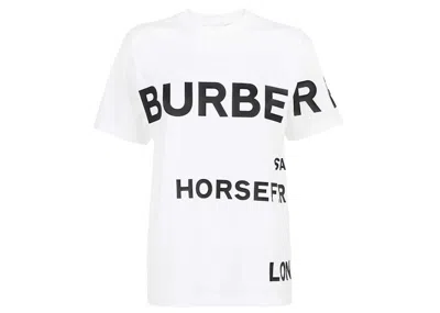 Pre-owned Burberry Womens Carrick T-shirt In White