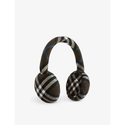 Burberry Womens Check-pattern Wool Earmuffs Snug Ip Check