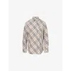 Burberry Womens Chipping Ip Check Check-print Curved-hem Cotton Shirt In White