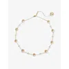 Burberry Womens  Ekd Sphere Yellow Gold-plated Brass And Pearl Necklace In Gold/pearl