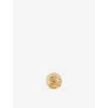 Burberry Womens Ekd Sphere Yellow Gold-plated Brass Stud Earrings In Gold