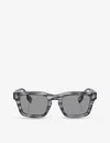 Burberry Womens Grey Be4403 Rectangular-frame Acetate Sunglasses In Grey