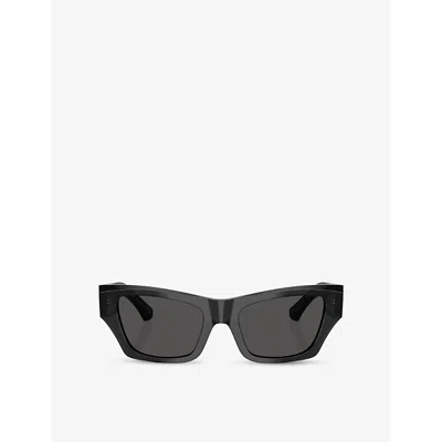 BURBERRY WOMENS GREY BE4441U CAT-EYE ACETATE SUNGLASSES