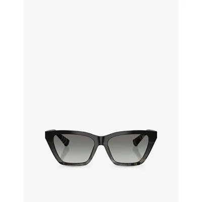 Burberry Womens Grey Be4468 Cat-eye Acetate Sunglasses In Pink