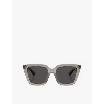 Burberry Be4473u Square-frame Acetate Sunglasses In Gray