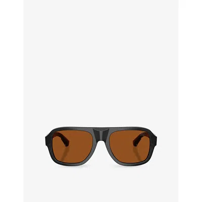 Burberry Be4478 Aviator-frame Acetate Sunglasses In Gray