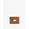Burberry Cotswolds Textured Leather Compact Card Holder In Brown