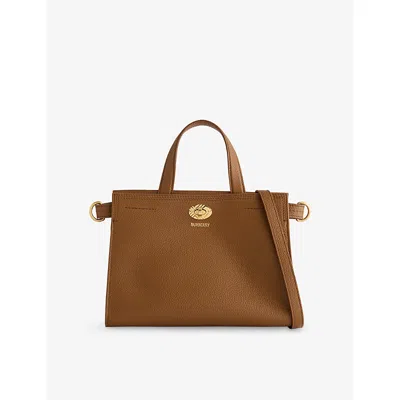 Burberry Womens Hazel Cotswolds Mini Leather Tote Bag In Brown