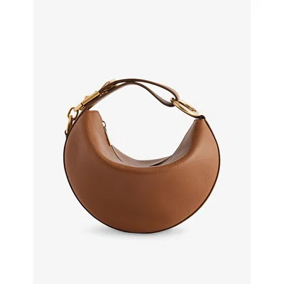 BURBERRY WOMENS HAZEL KNIGHT ARC TOP-HANDLE LEATHER BAG