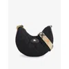 Burberry Curved Quilted Black Handbag With Gold-tone Hardware In Gray