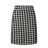Burberry Womens Houndstooth Nylon Blend Mini Skirt In Multi