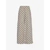 Burberry Womens Straight-leg Check Cotton Trousers Husk Ip Check In Husk Ip Check
