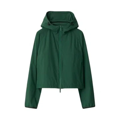 Burberry Womens Ivy Classic-hood Zip-up Jacket In Green