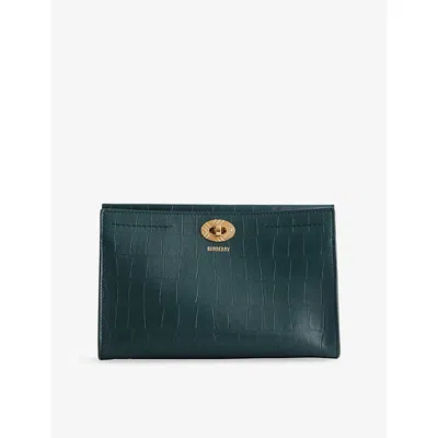 Burberry Womens  Cotswolds Leather Pochette In Green