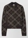Burberry Womens Knitwear Top All Over Pattern In Brown