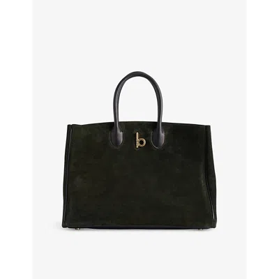 Burberry Womens Loch Rocking Horse Suede Tote Bag